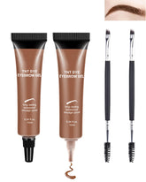 Waterproof Tinted Eyebrow Gel Kit- 2Pcs Bruntte Tinted Thickening Eyebrow Glue with Brow Brush, Brow Fast Sculpt, Long Lasting Eye Makeup, Brush to Fill in Eyebrows and Cover Gray Hair for Women-01#